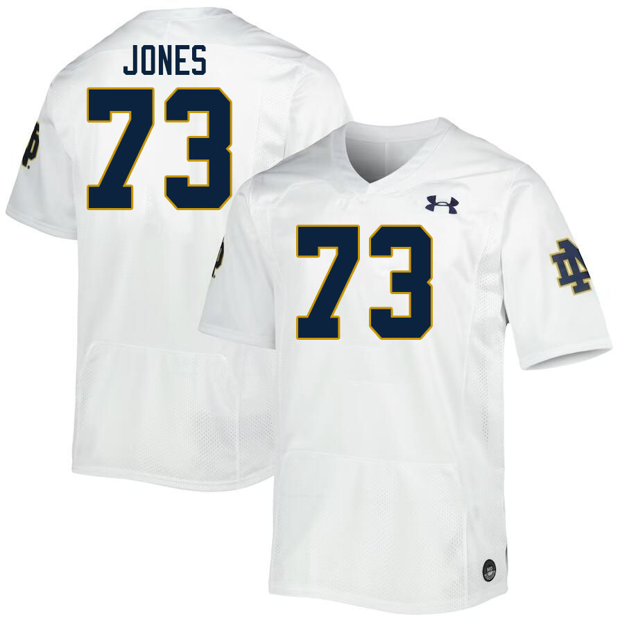 Men #73 Peter Jones Notre Dame Fighting Irish College Football Jerseys Stitched-White